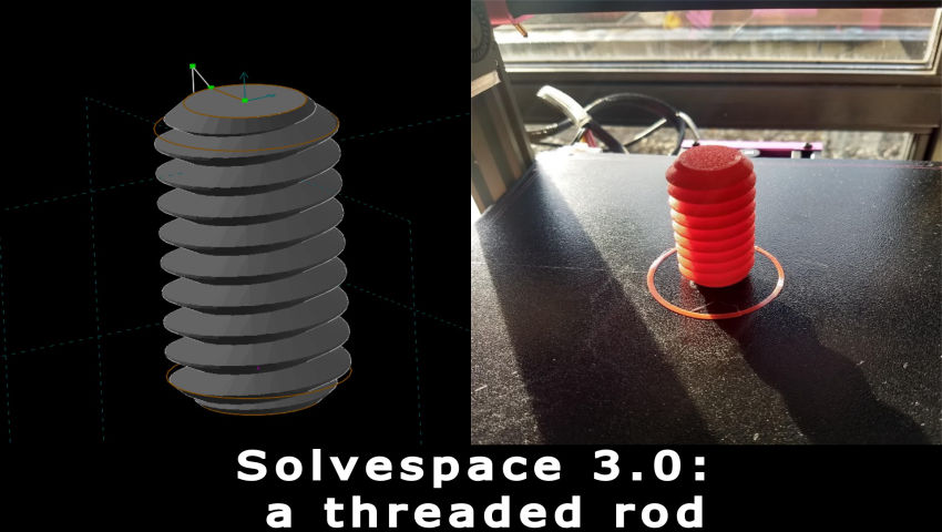 Threaded rod in Solvespace 3.0